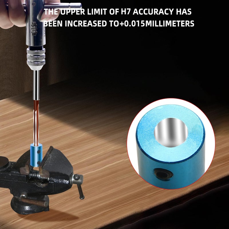 Aopin 1Pcs Alloy Tool Steel Manual Reamer 8mm (H7) Straight Groove Metal Reamer, Suitable for Expanding Holes, Removing Burrs, and Improving Hole Accuracy - Image 4